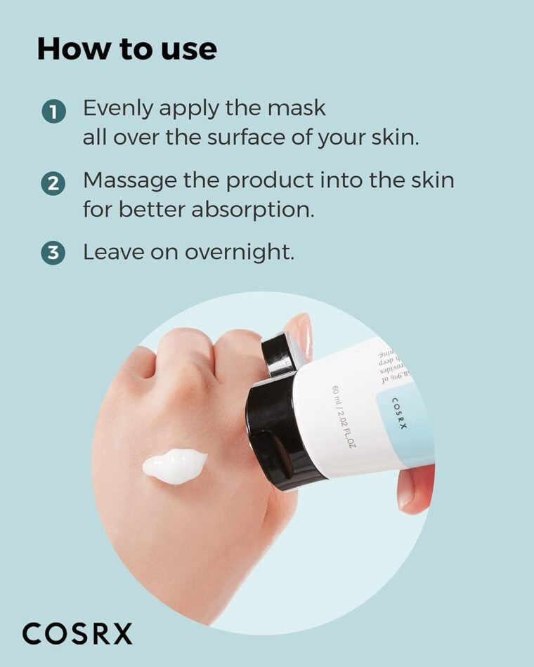 COSRX Ultimate Nourishing Rice Overnight Spa Mask, 60ml | Facial Moisturizer with Rice Extract and Niacinamide | Leave-on Face Mask | Korean Skincare - Image 7