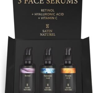 Skincare Gifts for Women - Beauty Gift Box with Hyaluronic Acid Serum for Face + Vitamin C + Retinol 3x30ml Skincare - Luxury Gifts for Women - Organic Beauty