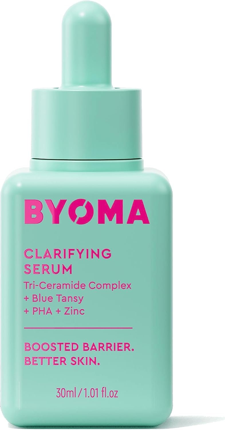 BYOMA Clarifying Serum (30ml) Barrier Repair Facial Serum for Acne Prone Skin, with Ceramides, Blue Tansy, PHA and Zinc for a Balanced and Healthy Skin