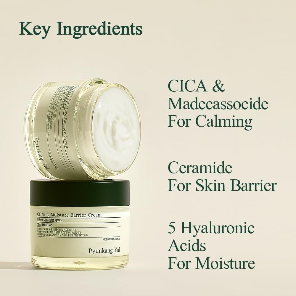 [PKY] Pyunkang Yul Calming Moisture Barrier Cream Instantly Soothes Sensitive Skin, Hyaluronic Acid & Ceramide for Hydration, Vegan, Korean Skincare (3.4 Fl. Oz, 50ml) - Image 6