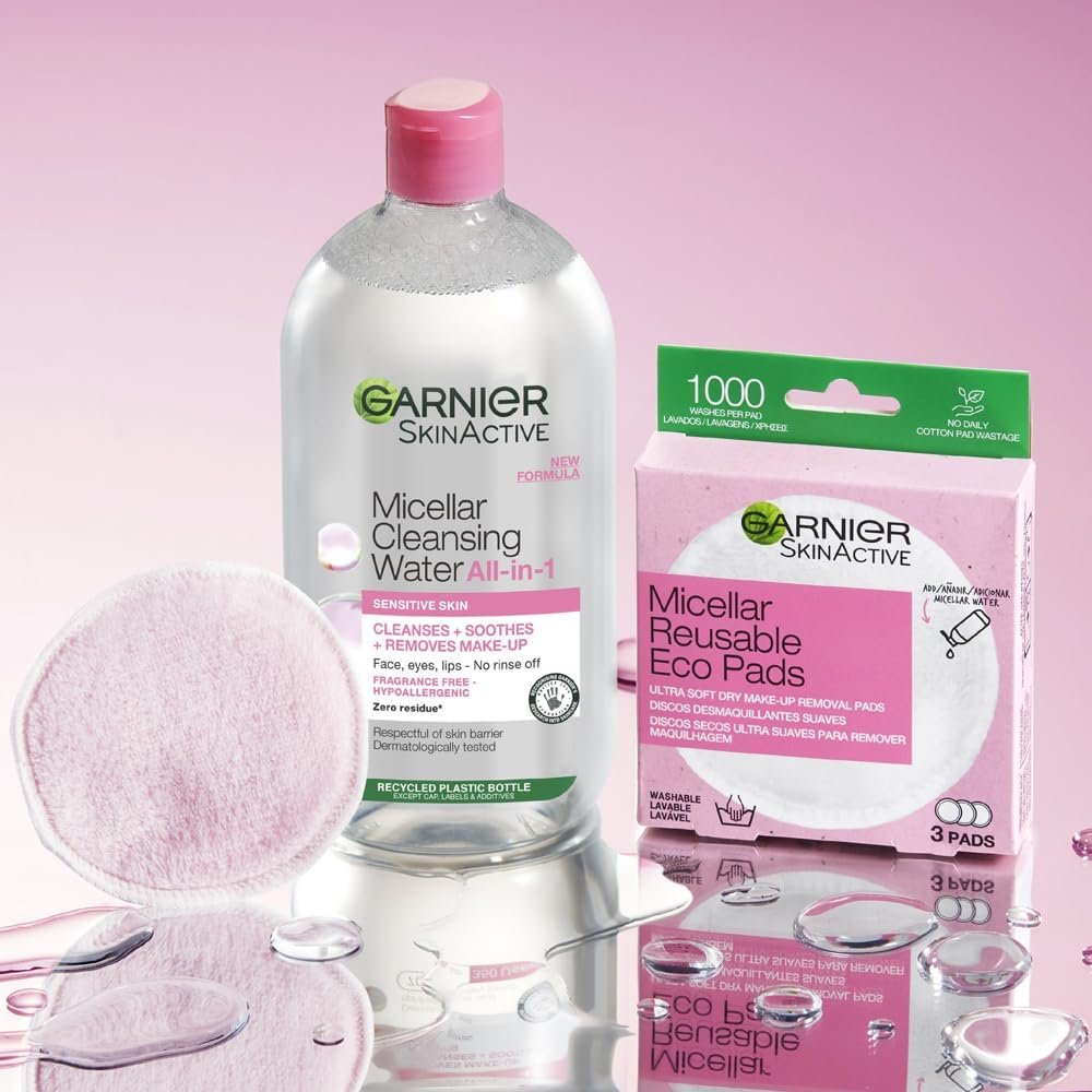 Garnier Micellar Cleansing Water, Gentle face Cleanser & Makeup Remover, Fragrance-Free, Vegan Formula, Suitable For All Skin Types, Even Sensitive, Skin Active, 700ml - Image 6