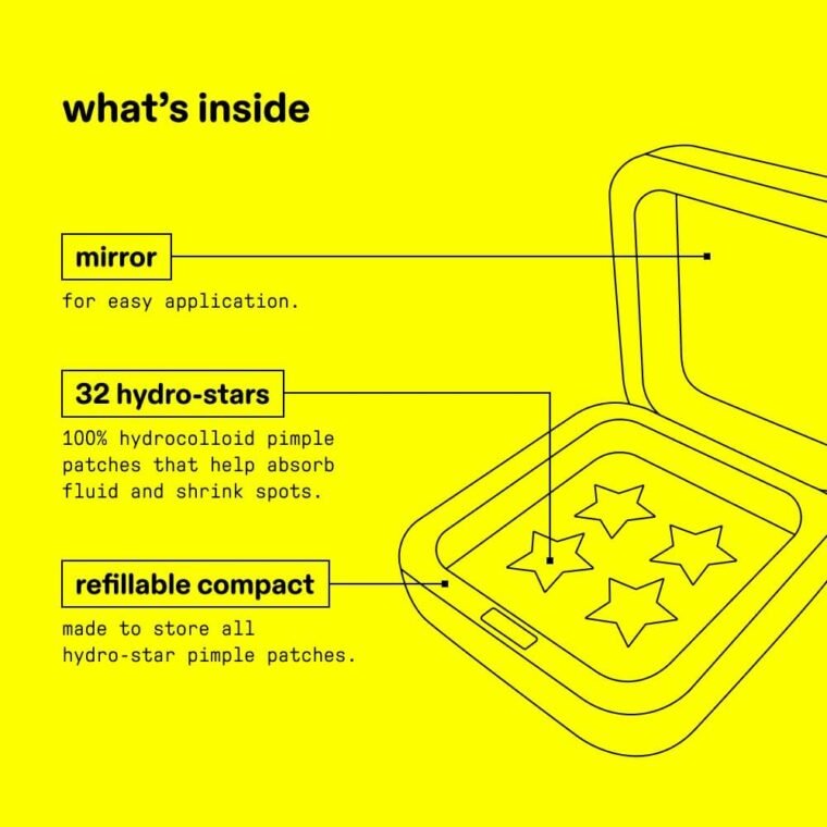 Starface World Hydro-Stars, Hydrocolloid Pimple Patches, Absorb Fluid and Reduce Redness, Cute Star Shape, Vegan and Cruelty-Free Skincare (32 Count) - Image 5