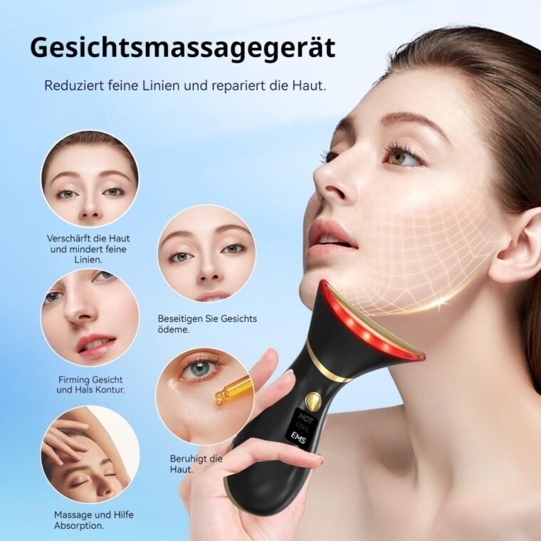 Face Massager, Demine Face Lifting Device, Wrinkle Remover with Heating and Cold Compresses, for Skin Care, Improves, Firms, Tightens - Image 6