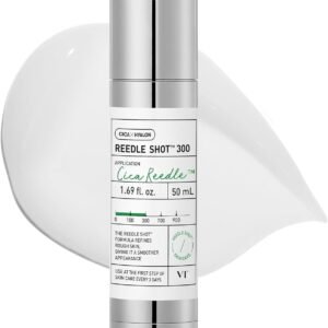 VT COSMETICS CICA Reedle Shot 300, Advanced Night Exosome, Microneedling Serum, Centella Asiatica, Hyaluronic Acid, Propolis, Soft Skin, Regeneration, Glass Skin, Korean Skin Booster 1.69Fl Oz (50ml)