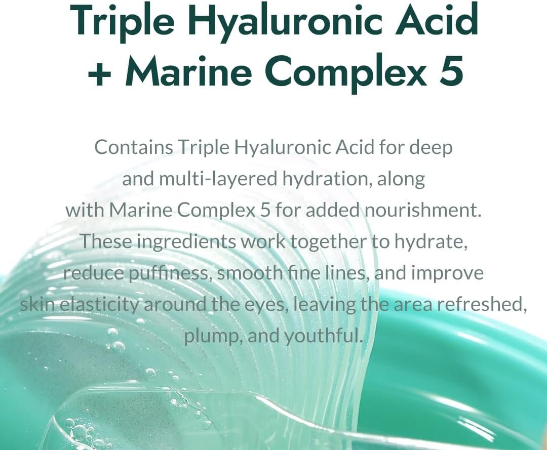 [MIZON] HYALURONIC ACID EYE GEL PATCH (x60) Korean Skincare - Eye treatment for Puffy Eyes - Eye Pads for Dark Circles - Under Eye Bags - Wrinkle Care - Moisturizing - Improves Elasticity - Image 4