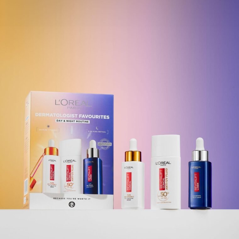 L'Oréal Paris Dermatologist Favourites Gift Set with Vitamin C and Retinol, Your Complete Day & Night Routine - Image 2