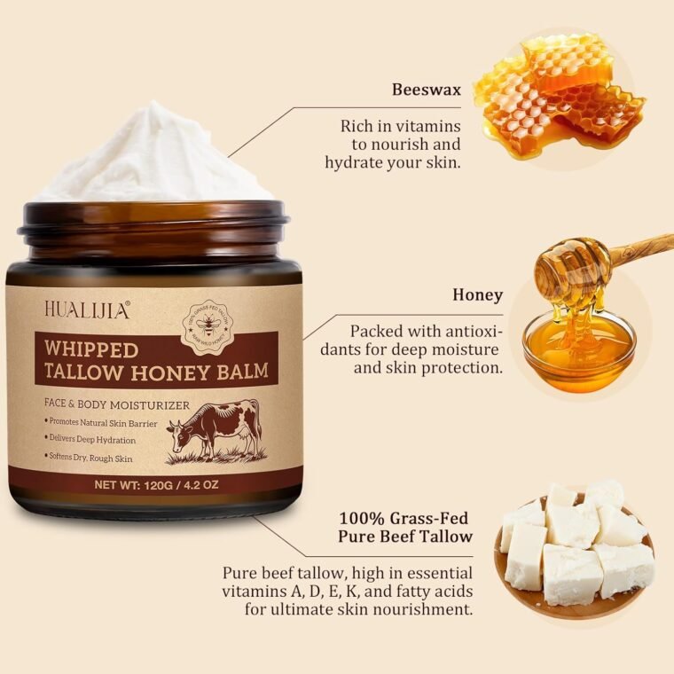Beef Tallow Skin Care, Tallow Face Cream(120g), Grass Fed Beef Tallow Moisturizer, Deeply Nourishing, for Face Body Dry Skin - Image 4