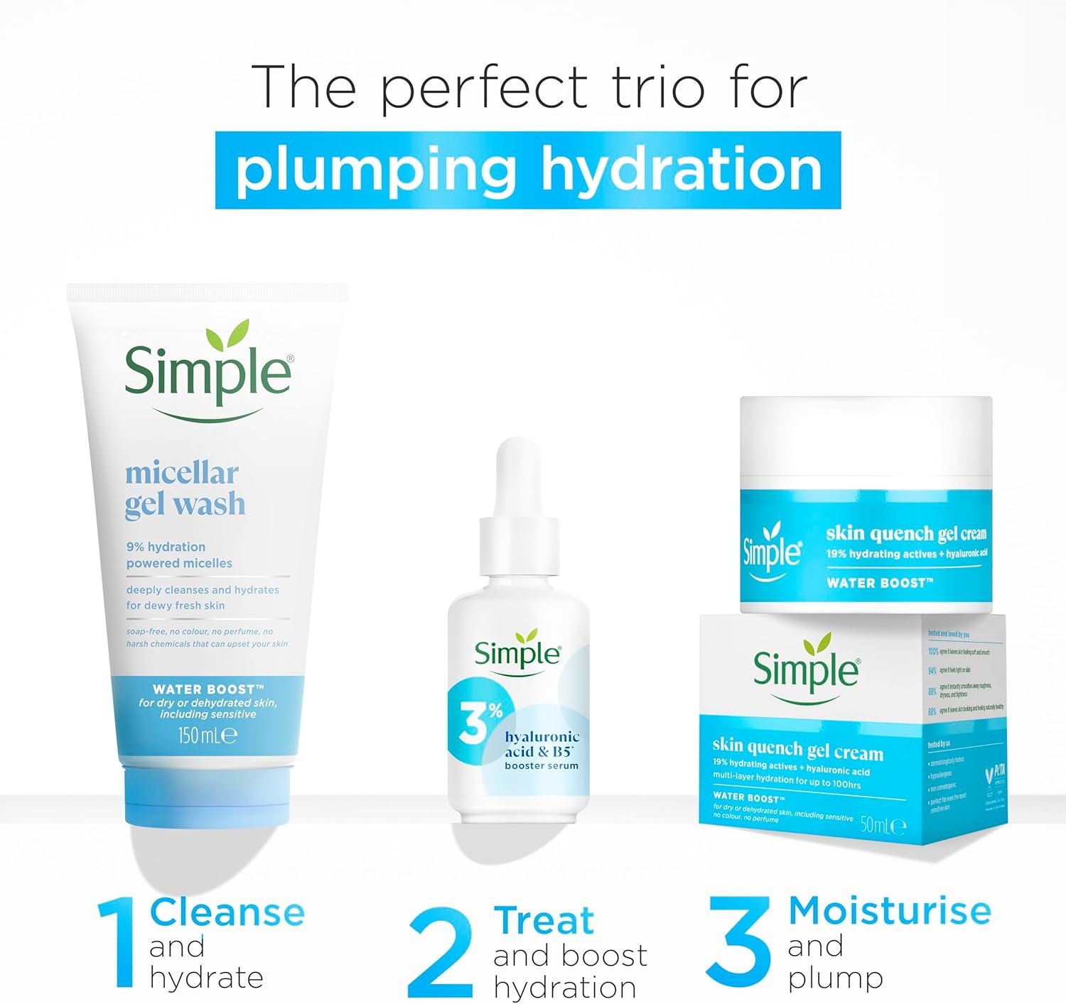 Simple 3% Hyaluronic Acid + B5* Booster Serum Serum Skin Care Suitable for All Skin Types for Hydrated, Softer Skin 30 ml - Image 4