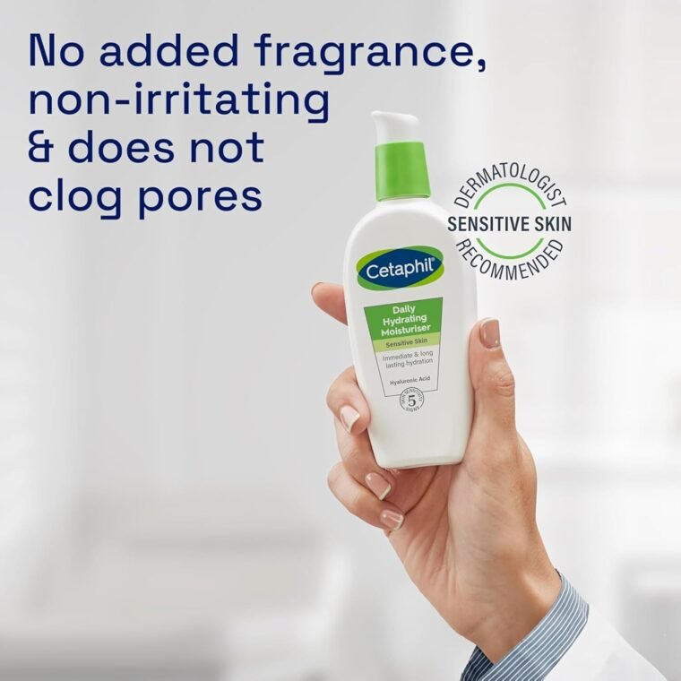 Cetaphil Daily Hydrating Face Moisturiser, 88ml, For Sensitive Skin, With Hyaluronic Acid - Image 6