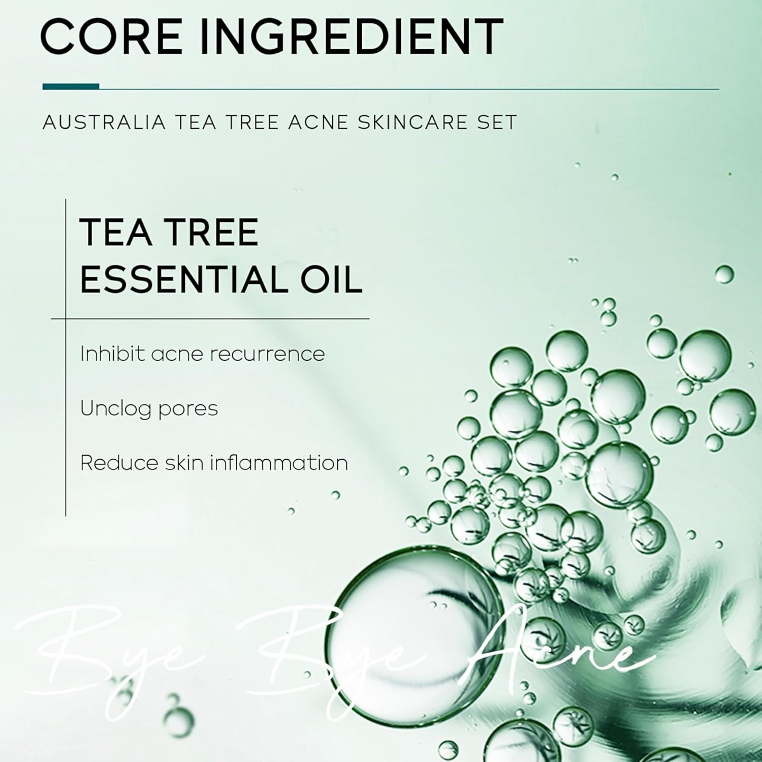 Tea Tree Acne Skin Care Sets & Kits, Tea Tree Oil For Skin, Teen Skincare Set With Cleanser,Toner,Serum,Cream,Gel, Rapid Relief Acne Treatment Shrink Pore Control Oil, Gifts For Teenagers Girls Boys - Image 3