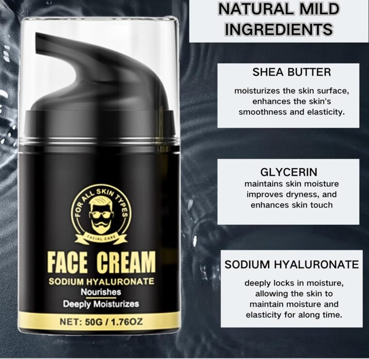 5PCS Men's Anti-Aging Care Set - Mens Skin Care Sets & Kits - Mens Face Cream, Face Wash & Scrub, Eye Cream, Anti Wrinkle Serum- Gifts for Men -Moisturiser For Men Day & Night - Image 5