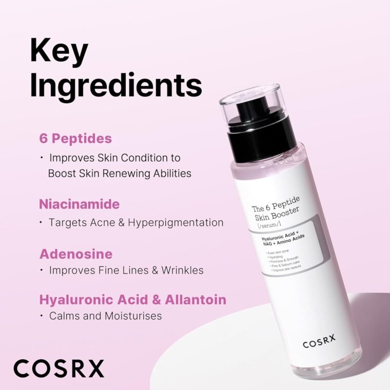 COSRX 6 Peptide Collagen Serum Face Toner with Niacinamide & Hyaluronic Acid, Hydrating & Firming Korean Essence, Anti-Wrinkle & Pore-Tightening Serum For Plump & Even Skin Tone, Korean Skincare 150ml - Image 3