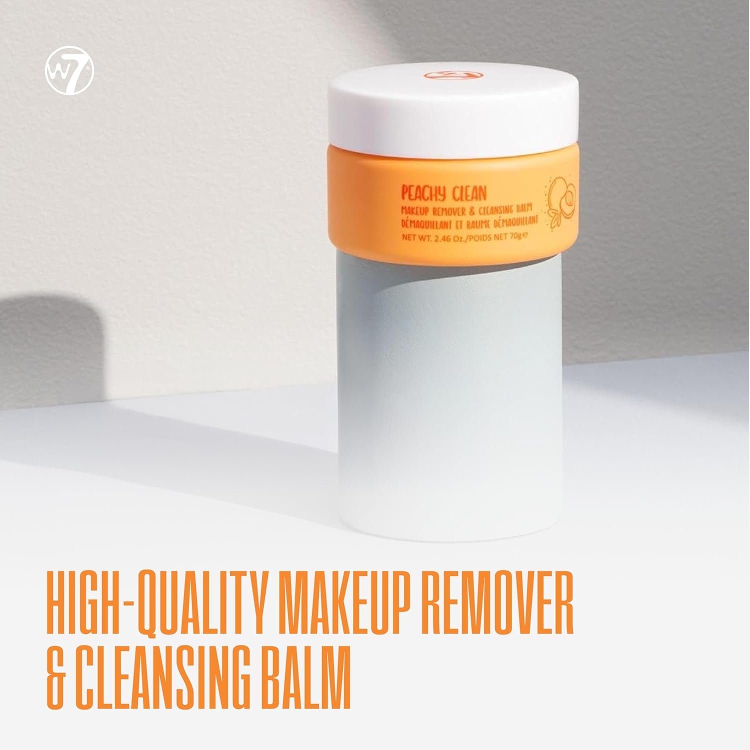 W7 Peachy Clean Makeup Remover & Cleansing Balm – Melt Away Makeup in a Peachy Dream! Hydrating, Gentle & Packed with Skin Loving Goodness - Image 5