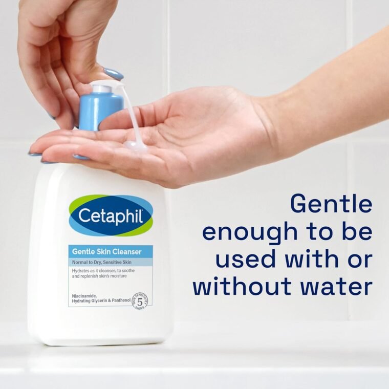 Cetaphil Gentle Skin Cleanser, 236ml, Face & Body Wash, For Normal To Dry Sensitive Skin, With Niacinamide & Glycerin, Soap Free - Image 8