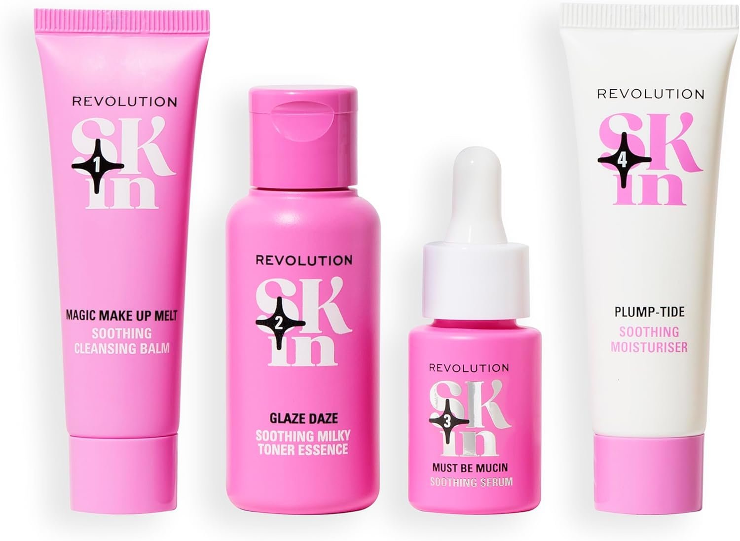 Revolution Skin, Go Gentle 4 Step Starter Kit, Skincare Set Includes Cleanser, Toner, Serum & Moisturiser, Vegan & Cruelty-Free, 4 Products Included - Image 2