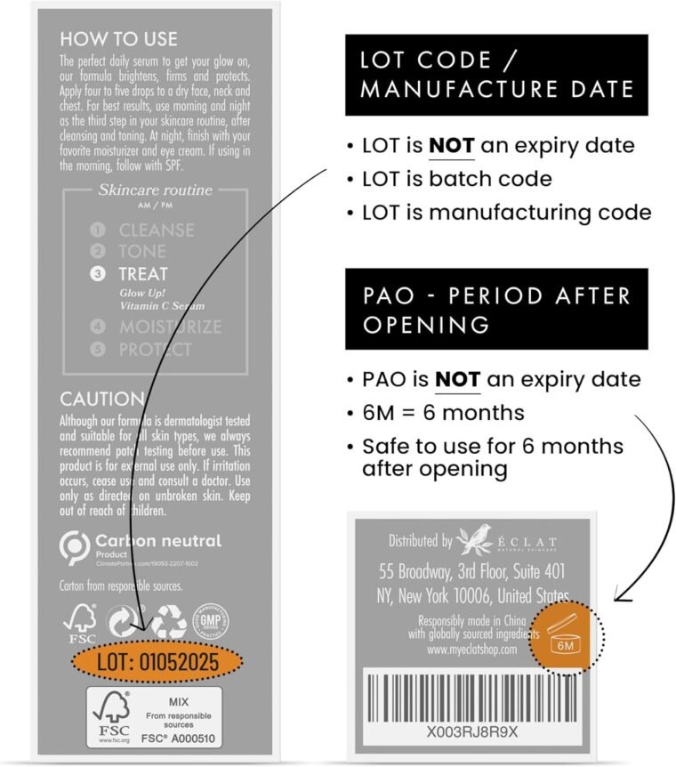 Eclat Skincare Glow Up Vitamin C Serum - Vitamin C Serum for Face with Hyaluronic Acid, Ferulic Acid & Vit E - Skin Brightening Face Care - Anti Aging, Hydrating & Dark Spot Lightening 30ml - Image 2