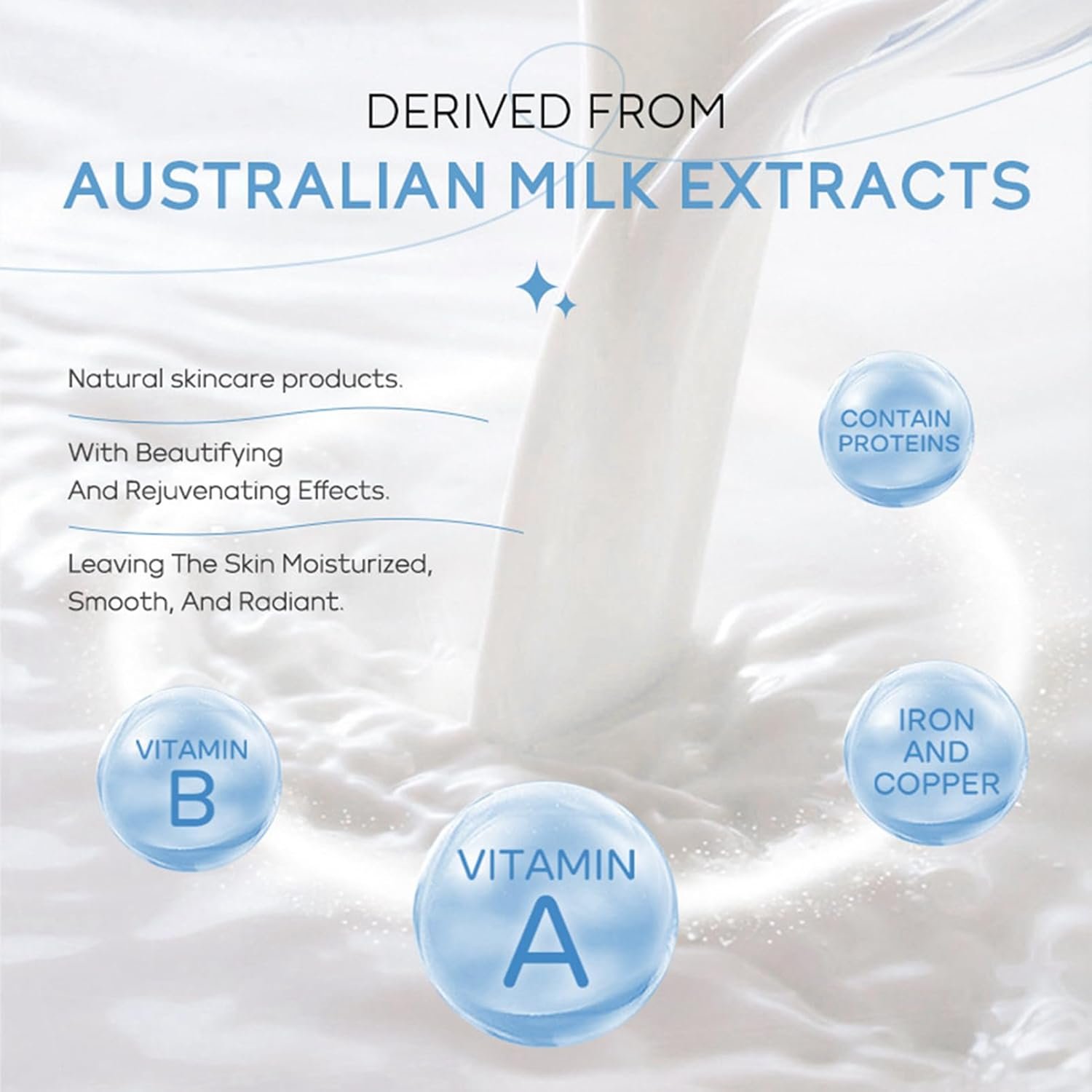 Milk Skin Care Sets&Kits,Beauty Gift Sets for Teenage Girls,Skincare Set-Cleanser,Eye Cream,Moisturizer, Sunscreen,Hand Wax,Cream,Facial Kits for Women,Deep Hydrating (One Size, Milk-Wash Bag Set) - Image 2