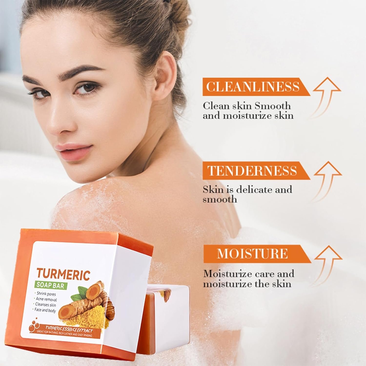 Skincare Set for Teenage Girls - Turmeric Skin Care Sets & kits - Gifts for Her - Pamper Skincare Set - Women Gift Sets with Face Soap-Face Serum-Face Cream-Toner-Mask*4 - Image 6