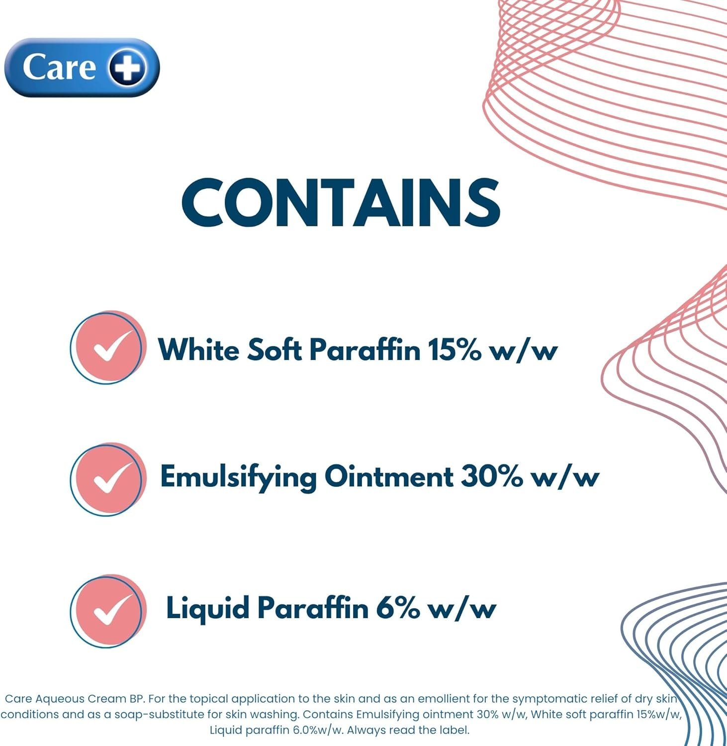 Care Aqueous Cream, Soothes, Softens and Moisturises, Relieves Symptoms of Dry Skin, 30% Emulsifying Ointment, Soap-Substitute for Washing, Non-Greasy, 100g Cream - Image 5