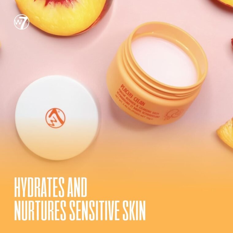 W7 Peachy Clean Makeup Remover & Cleansing Balm – Melt Away Makeup in a Peachy Dream! Hydrating, Gentle & Packed with Skin Loving Goodness - Image 3