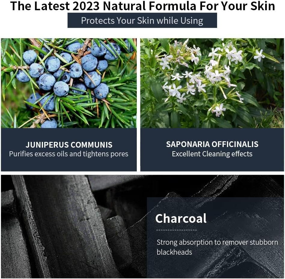 JVR Blackhead Remover Mask for Men, Bamboo Charcoal Peel Off Black Masks, Purifying Pores, Deep Cleansing for All Skin Types 120g - Image 3