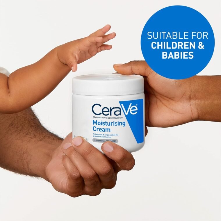 CeraVe Moisturising Cream, Face & Body, With 3 essential ceramides & hyaluronic acid, For dry to very dry skin, 454 g/16 oz - Image 7