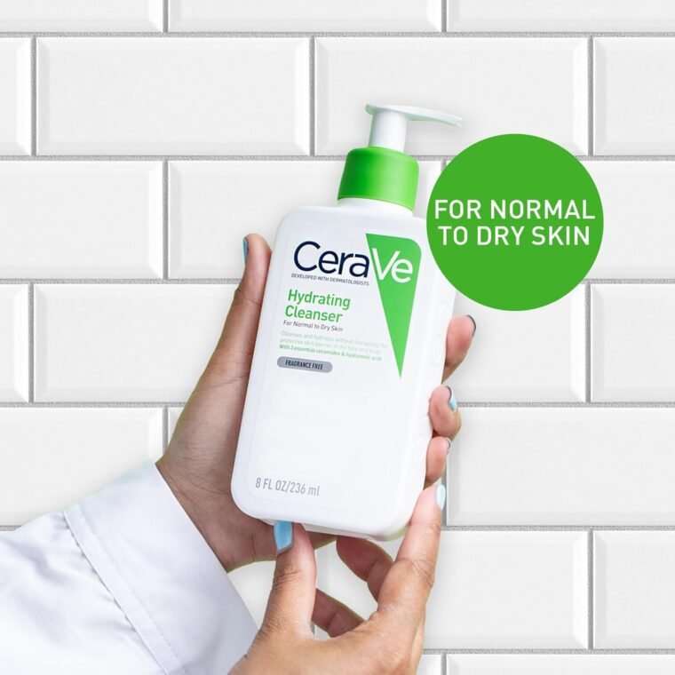 CeraVe Hydrating Cleanser for Normal to Dry Skin with Hyaluronic Acid and 3 Essential Ceramides - Image 2