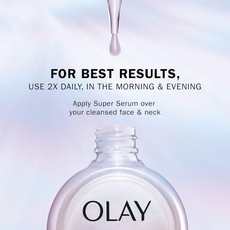 Olay Super Serum 5-in-1 Benefits, Hydrating Face Serum 50 ml, With Vitamin C, Niacinamide, Collagen Peptides & Vitamin E, Glowing, Firmer and Smoother Skin, Lightweight Formula - Image 7