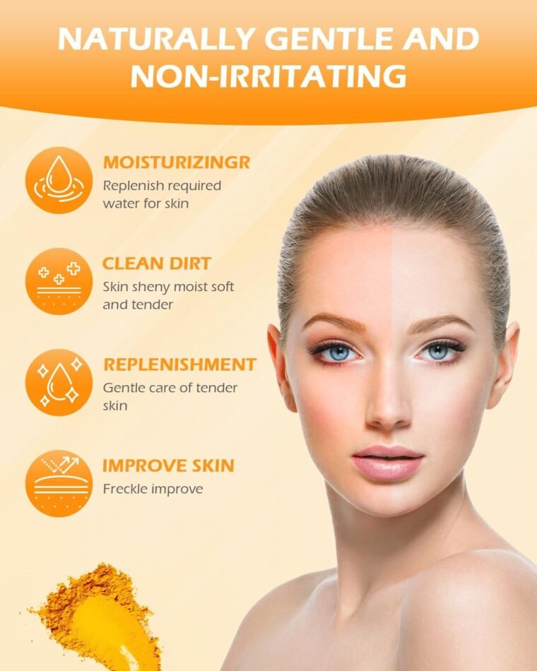 Turmeric Face Cream, Brightening Face Cream for Radiant&Glowing Skin,Dark Spot Corrector Age Spot Remover,Anti Aging,Natural Turmeric Cream Skin Care,Vitamin C Moisturiser for Face - Image 2