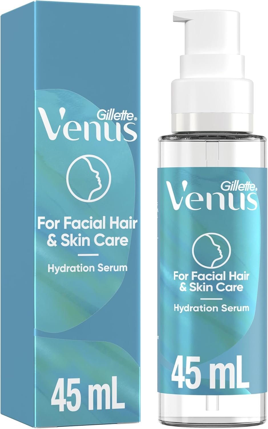 Venus for Facial Hair & Skin Care Hydration Serum with Hyalaronic Acid, After Dermaplaning Soothing Serum for All Skin Types, Lightweight Moisturiser