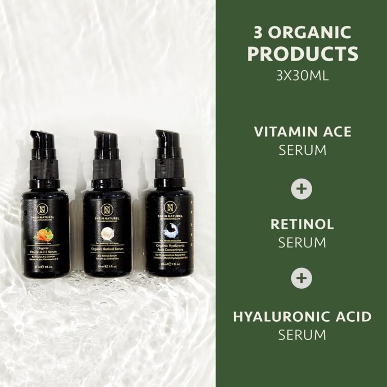 Skincare Gifts for Women - Beauty Gift Box with Hyaluronic Acid Serum for Face + Vitamin C + Retinol 3x30ml Skincare - Luxury Gifts for Women - Organic Beauty - Image 6