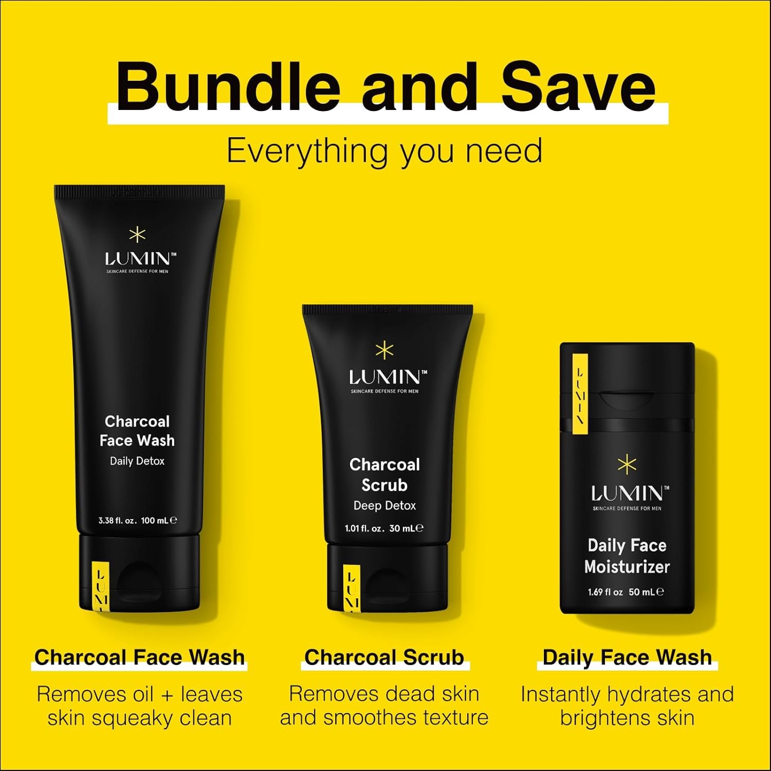 Lumin - Smooth Operator Detox Trio - Mens Skin Care Kit, Mens Face Care Kit for Men, Skincare Kit for Men, Skin Care for Men Gift Set, Face Skin Care for Men, Mens Facial Care - Image 2