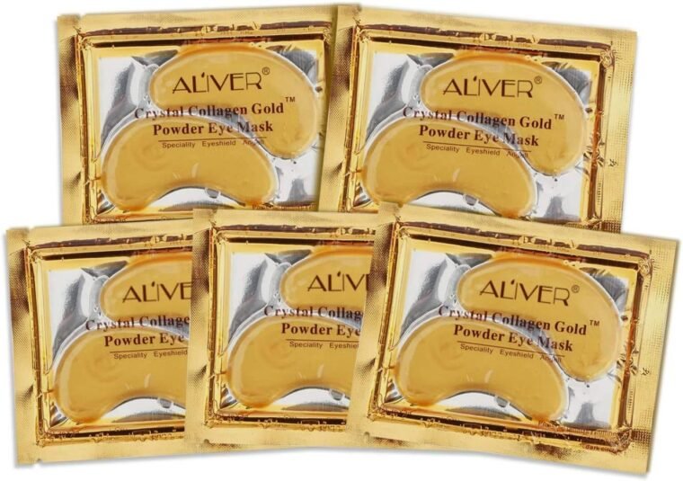 24K Gold Bio Collagen Crystal Face Mask + Eye Mask + Lip Mask, Anti ageing Skin Care (5pairs/set) - Image 7