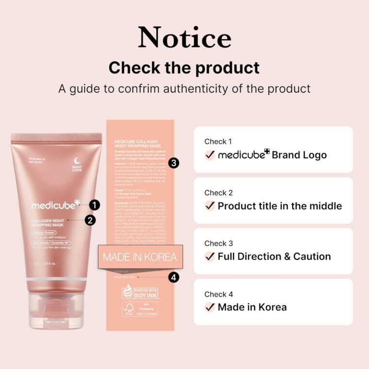Medicube Collagen Night Wrapping Cream || Overnight Sleeping Mask to protect skin elasticity with Collagen | Skin elasticity visible improved | Korean skincare (1.69fl.oz.) - Image 3