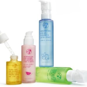 W7 Skin Refresh Skincare Set | Face Cleanser, Toner, Serum & Moisturiser | Hydrating & Glow Boosting Routine | Full Size, Long Lasting Products to Use at Home
