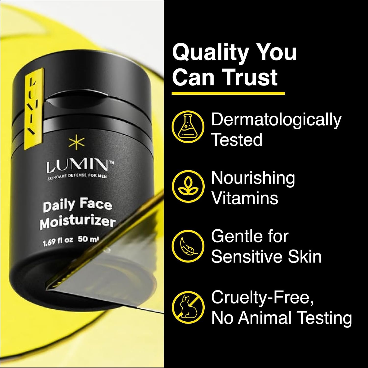 Lumin - Daily Face Moisturizer for Men - Mens Face Lotion, Men's Skin Care, Ideal for normal & combination skin, 50ml, 1-Pack - Image 4