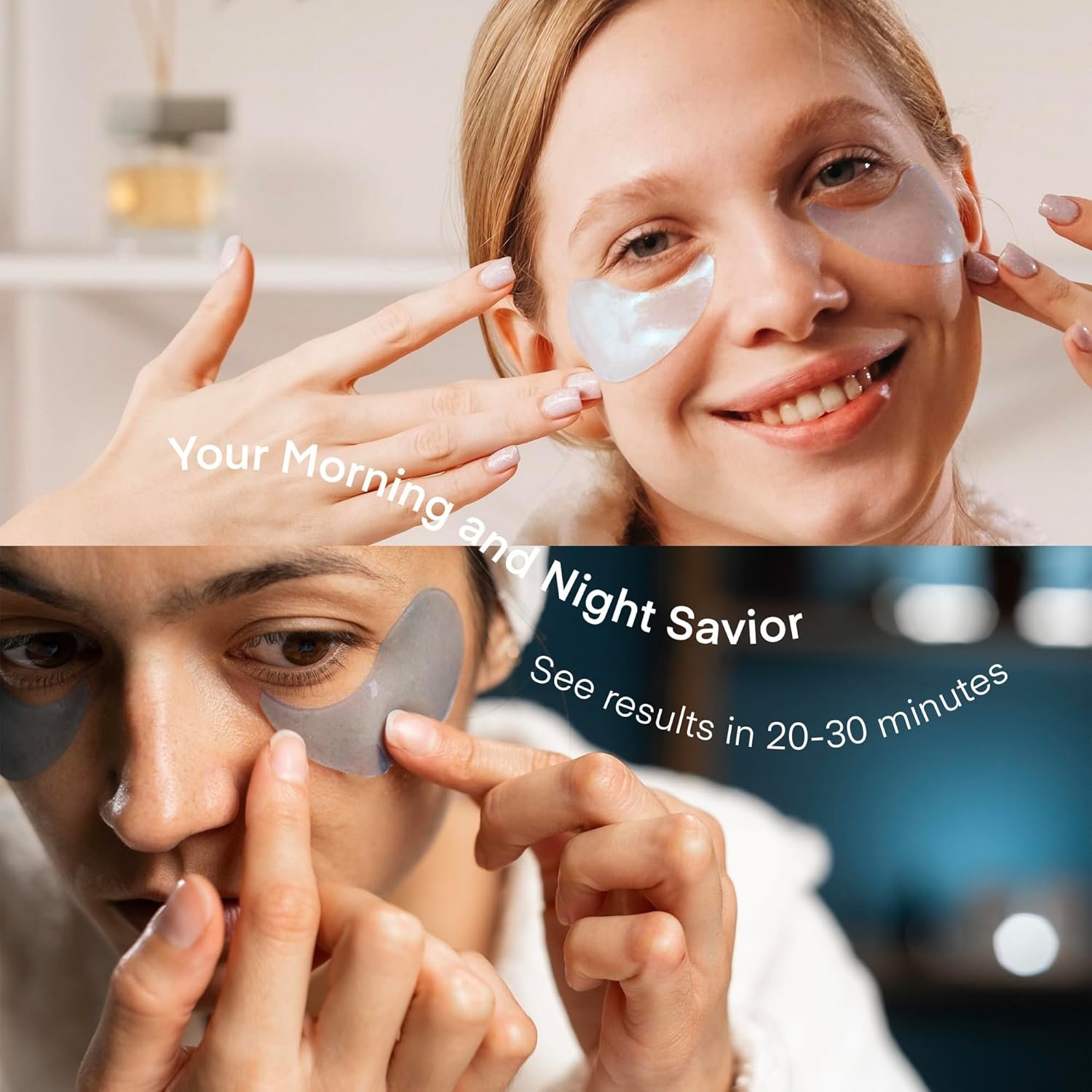 Korean Under Eye Gel Patches: Eye Masks for Puffy Eyes Dark Circles & Wrinkles with Caffeine Hyaluronic Acid & Niacinamide - Brightening Hydrating & Cooling Hydrogel Skincare Pads - 30 Pairs, Vegan - Image 8