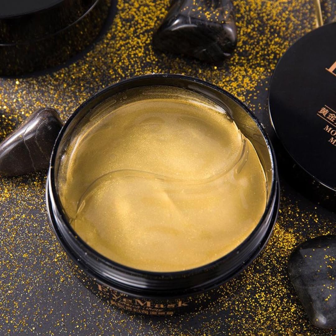 24K Gold Eye Mask- 30 Pairs Puffy Eyes & Dark Circles Treatments,Reduce Under Eye Bags and Smooth Wrinkles,Eye Skin Care Pads With Collagen - Image 2