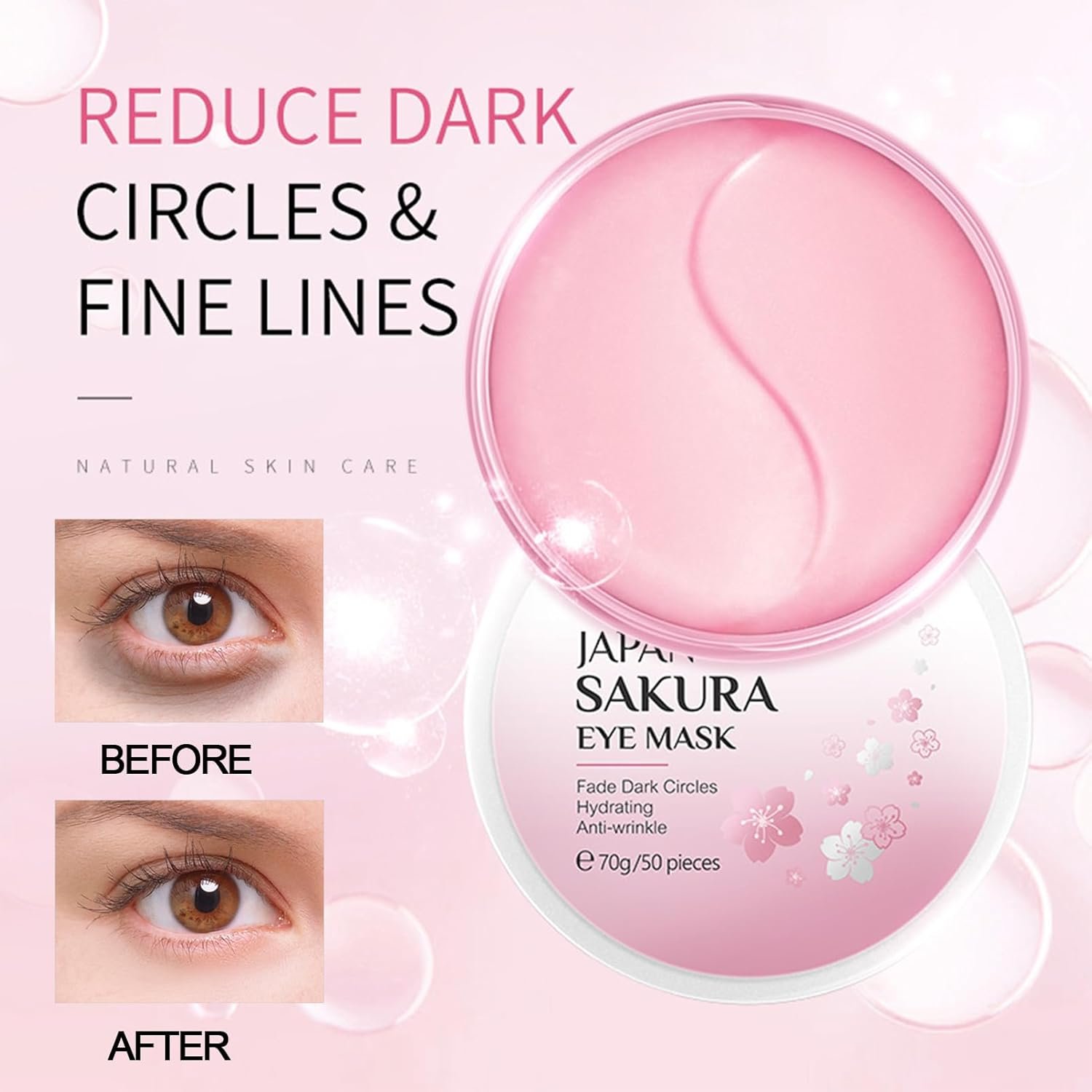 Skin Care For Teenage Girls,Cherry Blossom Skincare Sets Teen Skincare Set,Pamper Sets For Women Gifts,Skin Care Sets & Kits Face Serum,Face Cream,Sleep Mask (One Size, Sakura-Moisturizing Kit) - Image 4