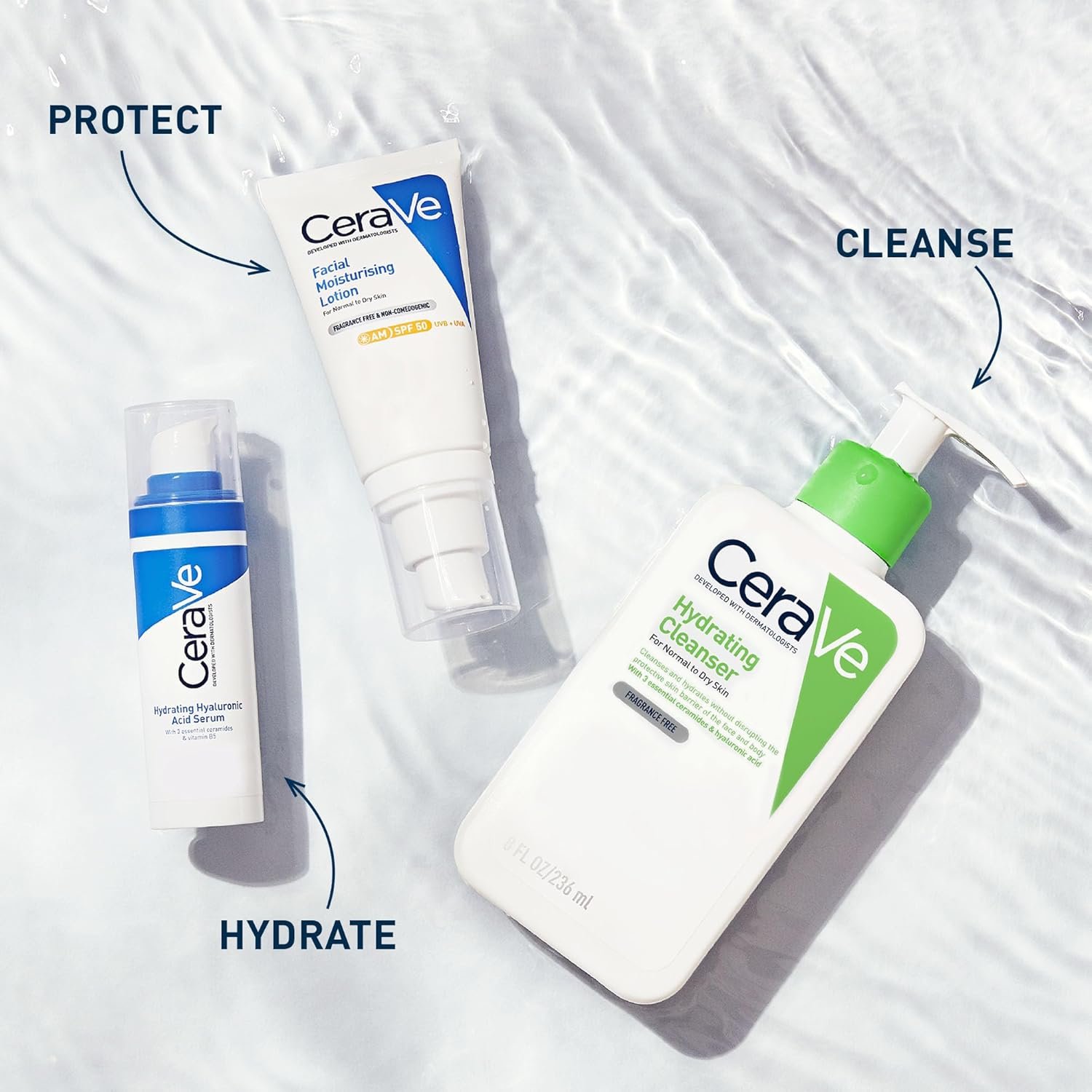 CeraVe Hydrating Cleanser for Normal to Dry Skin with Hyaluronic Acid and 3 Essential Ceramides - Image 6