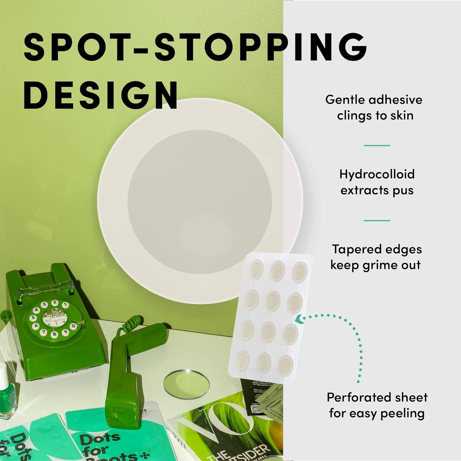 Dots for Spots Pimple Patches - Pack of 24 Translucent Hydrocolloid Spot Treatment Stickers for Face - Fast-Acting, Vegan & Cruelty Free - Korean Skin Care - Image 6