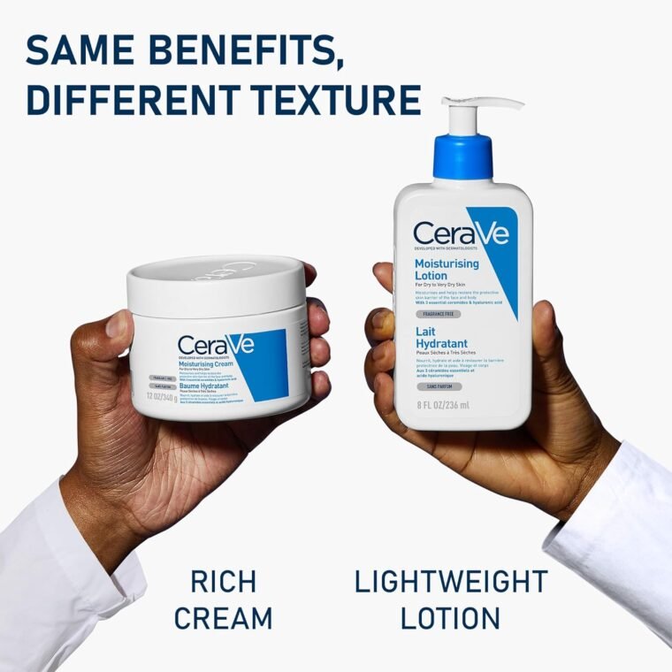 CeraVe Moisturising Cream, Face & Body, With 3 essential ceramides & hyaluronic acid, For dry to very dry skin, 454 g/16 oz - Image 5