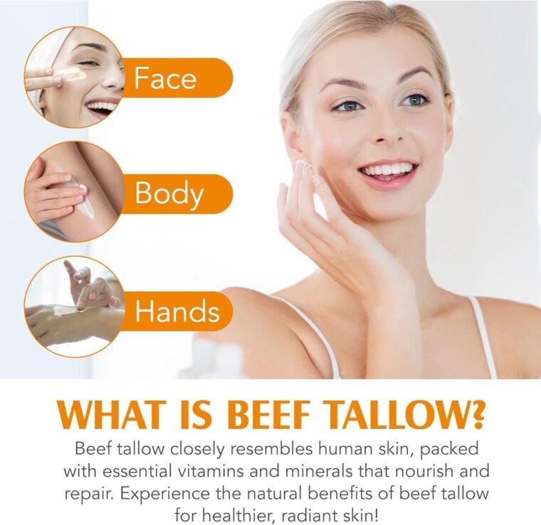 Beef Tallow Skin Care, Beef Tallow and Honey Cream 120g, Beef Tallow Moisturizer, Natural Organic Grass - Fed Whipped Beef Tallow and Honey Balm - Deeply Moisturizing for Face & Body, Softens Dry - Image 7