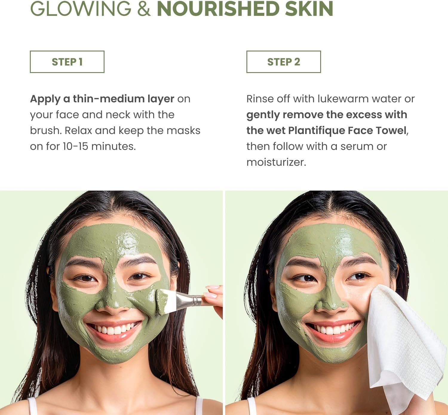 Plantifique Korean Skincare Face Mask – Organic Clay Mask with Avocado & Green Tea, Vegan & Dermatologically Tested Mud Mask for Face & Body – 100g/3.4 Oz - Image 5