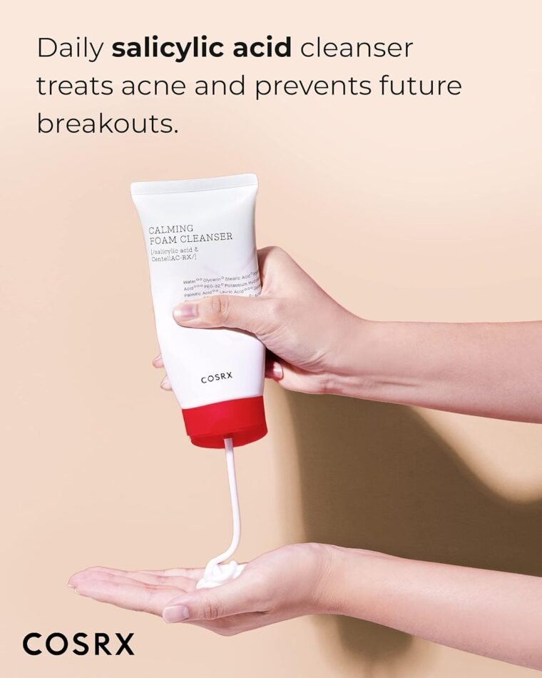 COSRX AC Collection Calming Foam Cleanser, 150ml / 5.07 fl.oz | Salicylic Acid Acne Cleanser | Animal Testing Free, Paraben Free, Korean Skin Care - Image 2