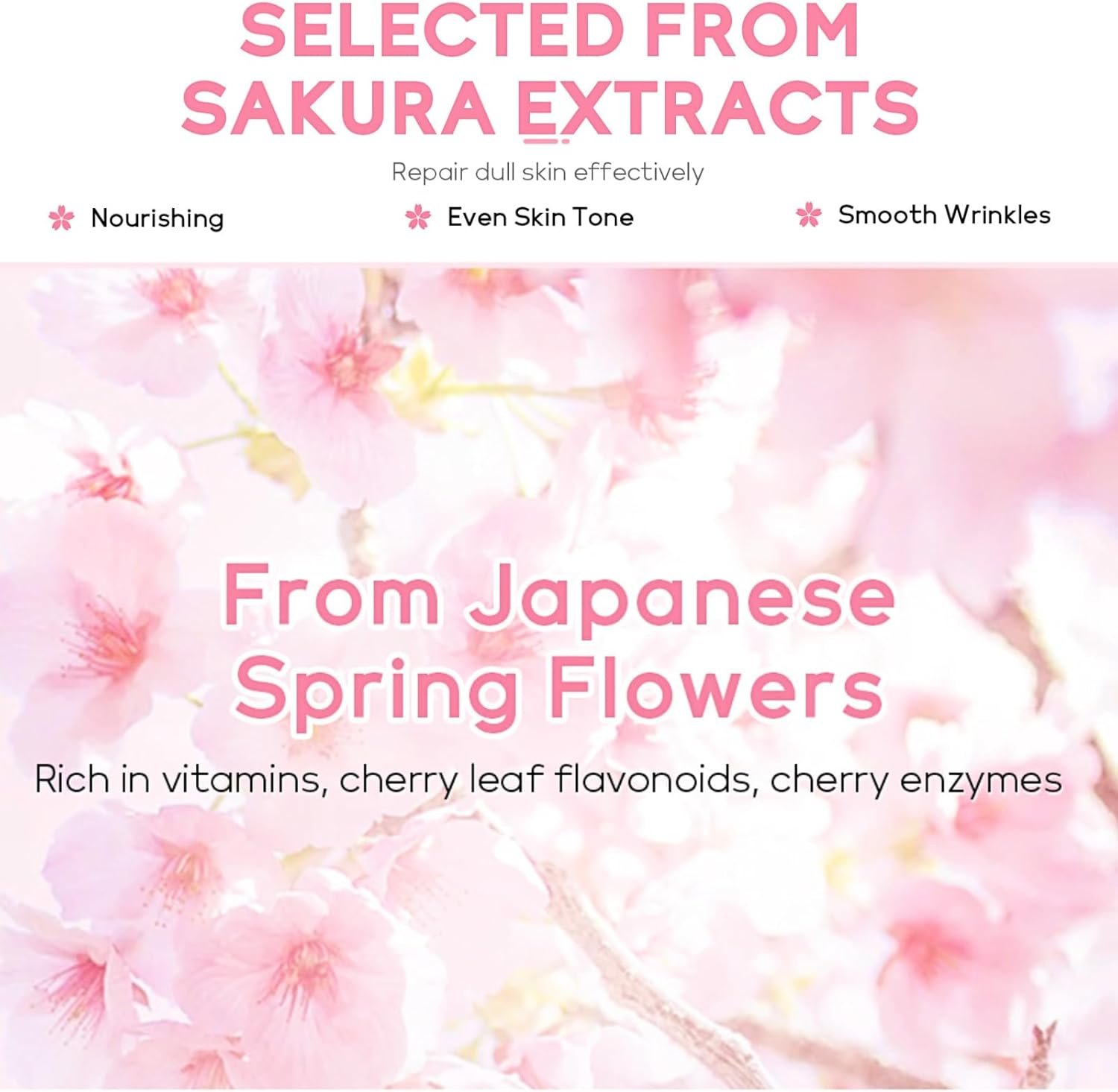 Sakura Skin Care Sets & Kits, Girls Pamper Set, Face Care Sets For Women, 20PCS Teenage Girls Gifts - Cleanser, Serum, Eye Cream, Face Cream, Hand Cream, Sleeping Mask, Mud Mask - Japanese Skincare - Image 2