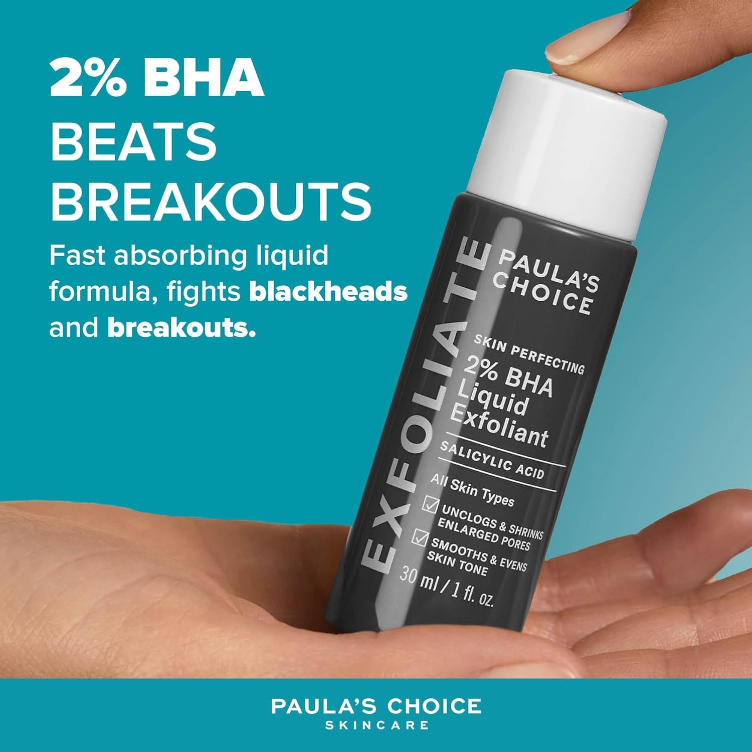 Paula's Choice SKIN PERFECTING 2% BHA Liquid Exfoliant - Face Exfoliating Peel Fights Blackheads & Enlarged Pores - for a Healthy Glow - with Salicylic Acid - Combination & Oily Skin - 30 ml - Image 2