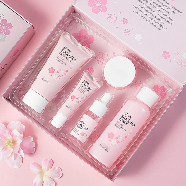 Skincare Set Skin Care for Teenage Girls Gift Set-Cleanser,Toner,Serum,Eye,Essence Serum- Facial Care Sets&Kits for Pores,Blackheads,Exfoliate,Skin Essentials Travel Kit All Skin Types (5PCS) - Image 5