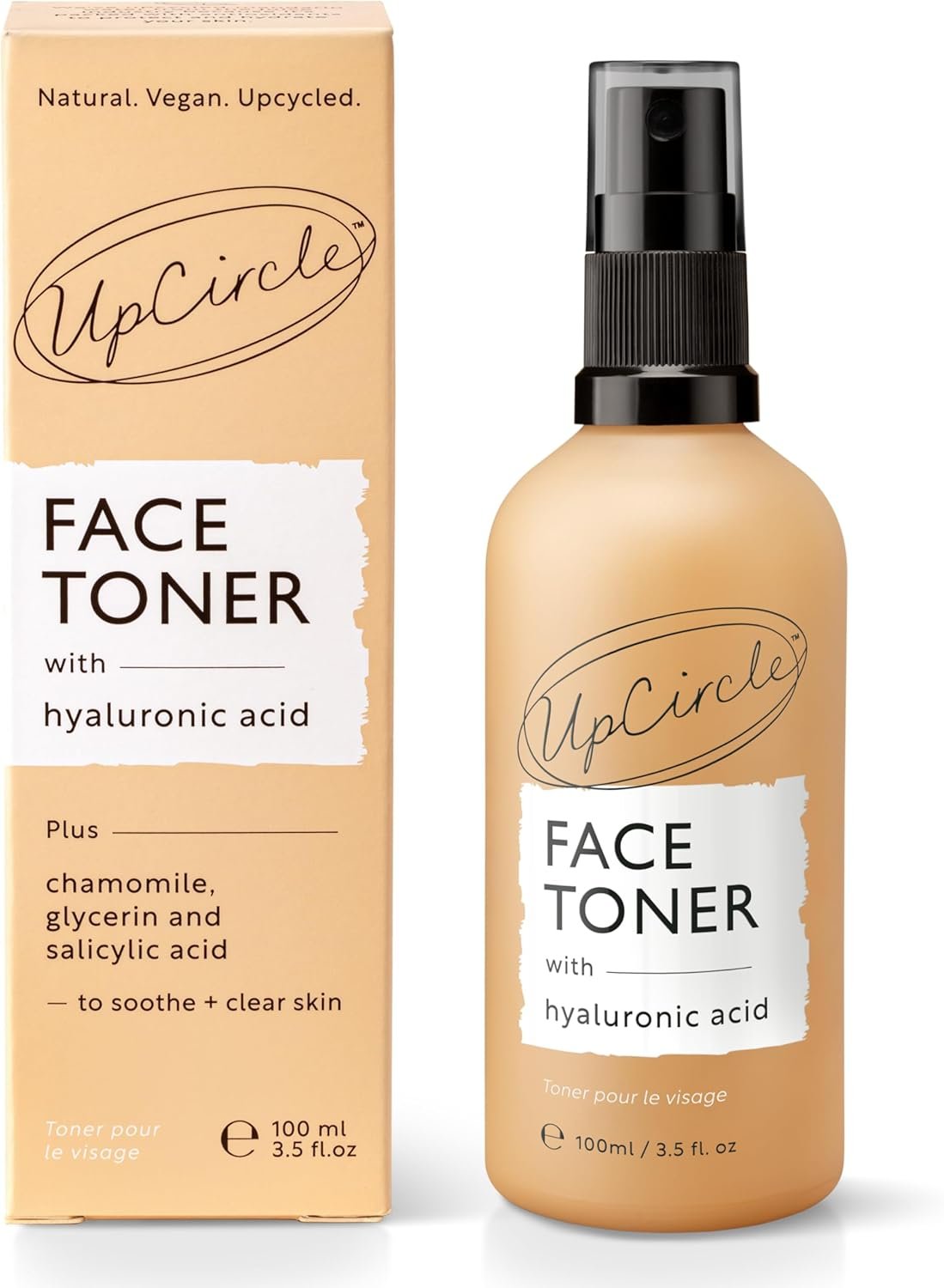 UpCircle Face Toner with Hyaluronic Acid + Salicylic Acid 100ml - for Balancing, Plumping + Soothing - Mandarin Fruit Water, Chamomile Extract + Glycerin - Natural, Vegan + Cruelty-Free - Image 2