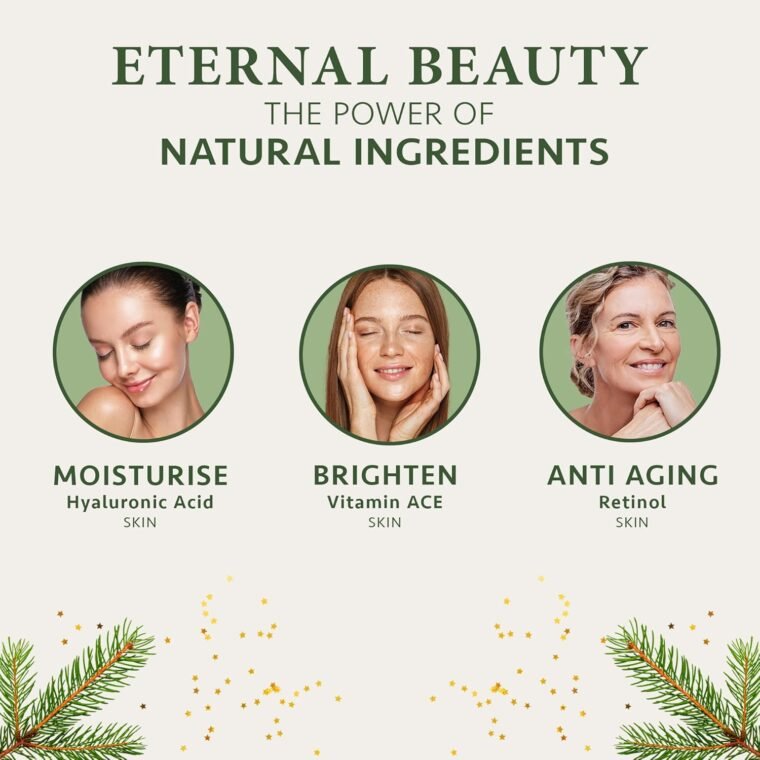 Skincare Gifts for Women - Beauty Gift Box with Hyaluronic Acid Serum for Face + Vitamin C + Retinol 3x30ml Skincare - Luxury Gifts for Women - Organic Beauty - Image 4